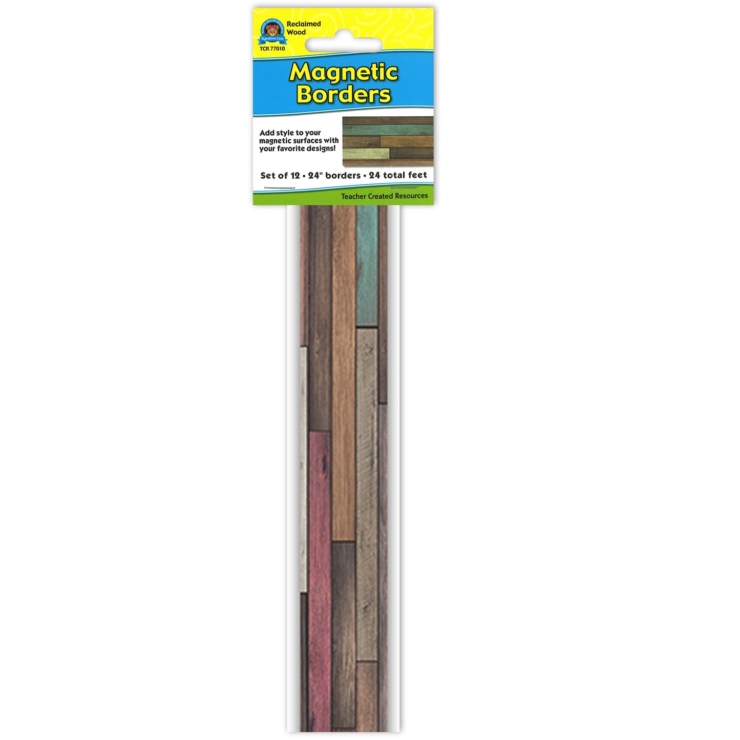 Reclaimed Wood Design Magnetic Border, 24 Feet