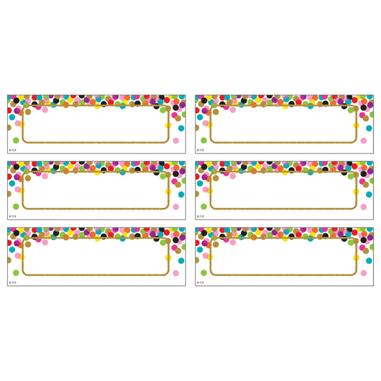 Confetti Labels Magnetic Accents, 20 Per Pack, 3 Packs