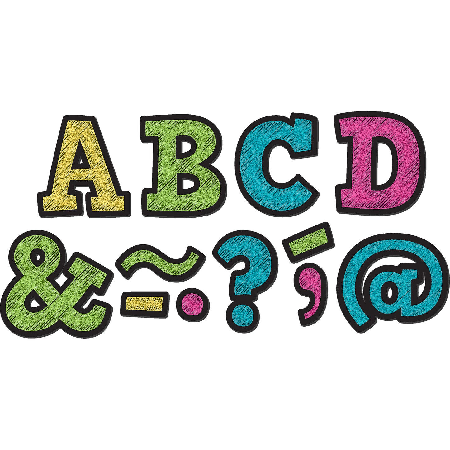 (3 PK) CHALKBOARD BRIGHTS BOLD BLOCK 2IN MAGNETIC LETTERS