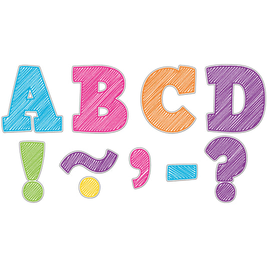 (2 PK) SCRIBBLE BOLD BLOCK 3 MAGNETIC LETTERS