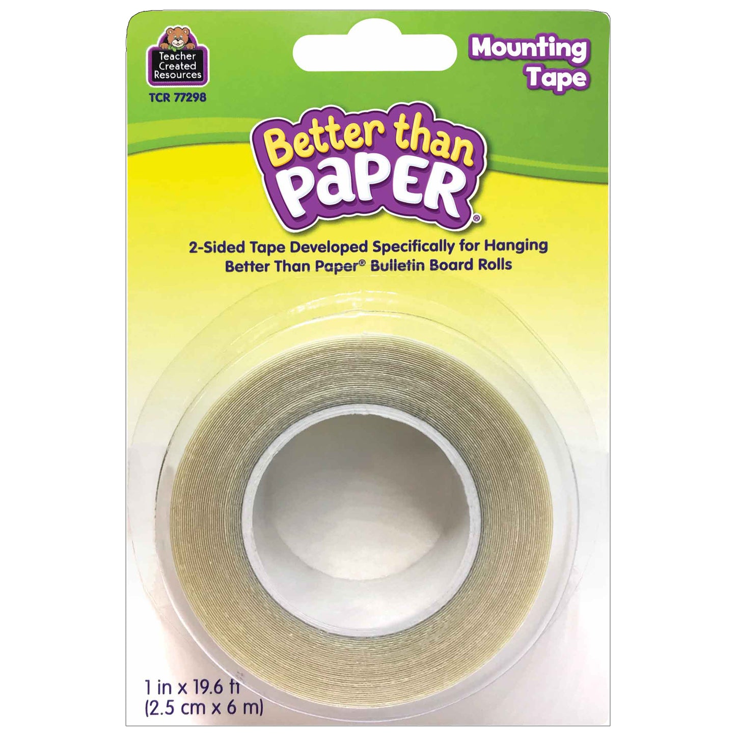 Better Than Paper® Mounting Tape, 1" x 19.6', 3 Rolls