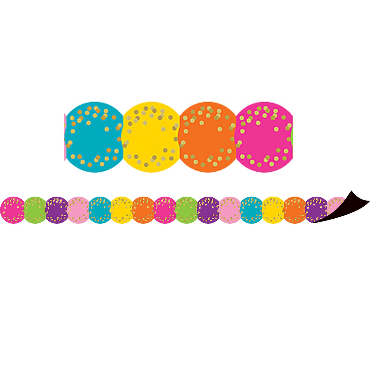 Confetti Circles Die-Cut Magnetic Border