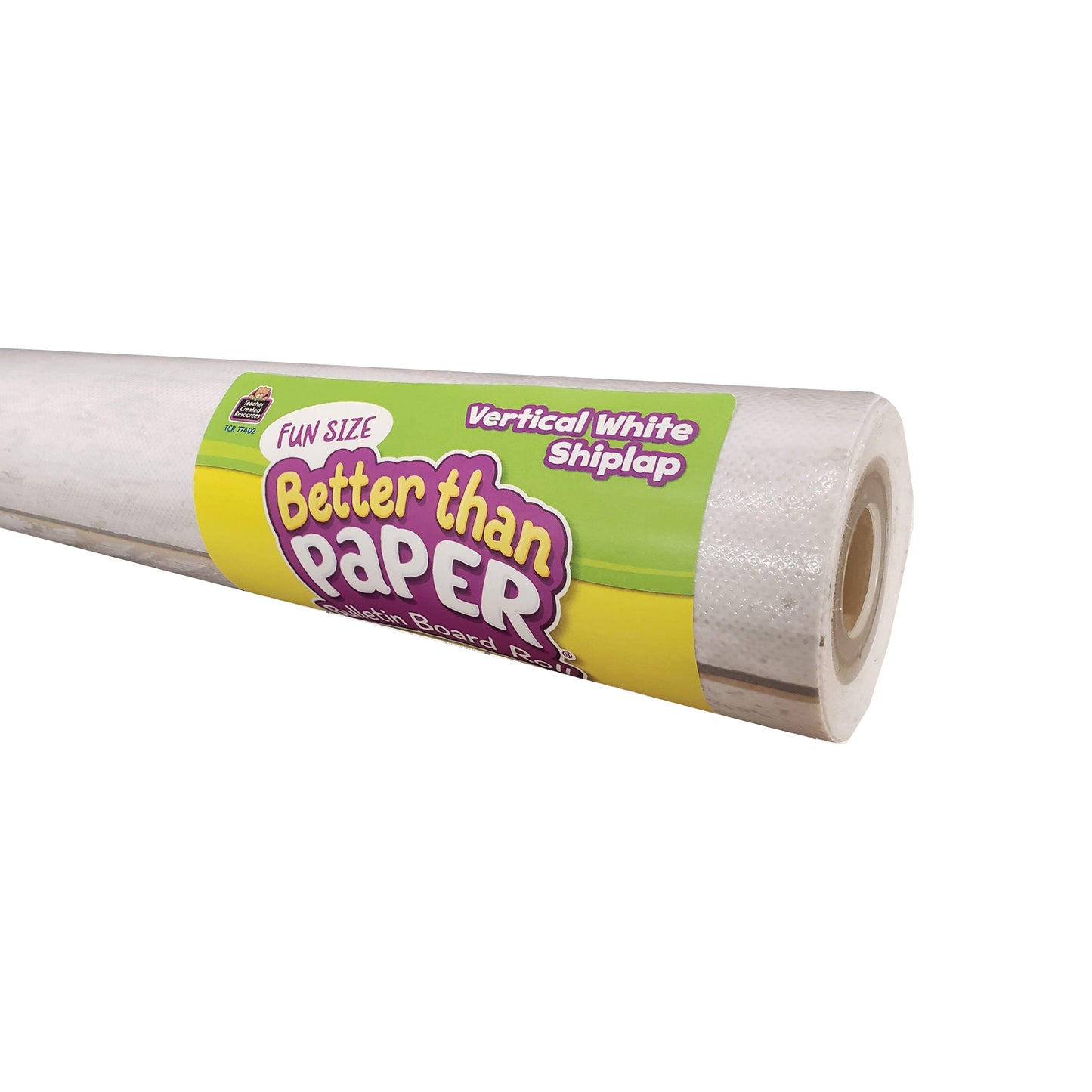 Fun Size Better Than Paper® Bulletin Board Roll, 18" x 12', Vertical White Shiplap