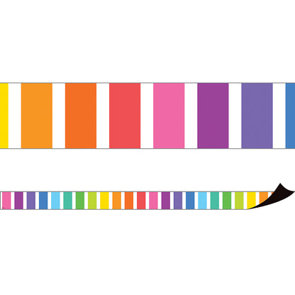 Colorful Stripes Magnetic Border, 24 Feet
