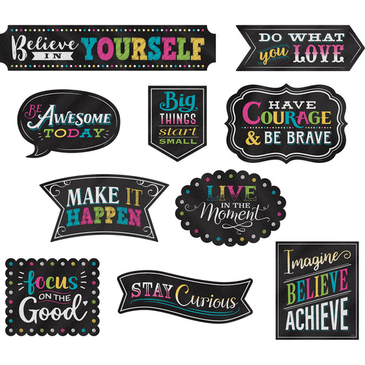 Clingy Thingies® Chalkboard Brights Positive Sayings Accents