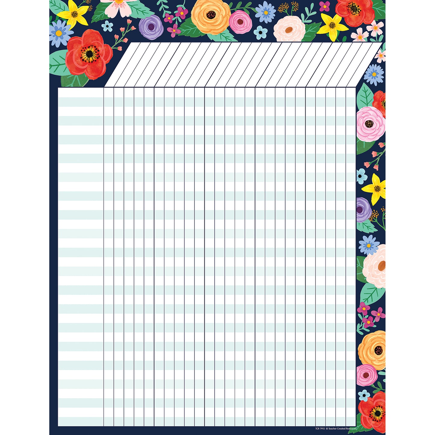 Wildflowers Incentive Chart, 17" x 22", Pack of 6