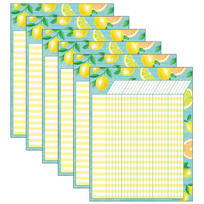 Lemon Zest Incentive Chart, Pack of 6