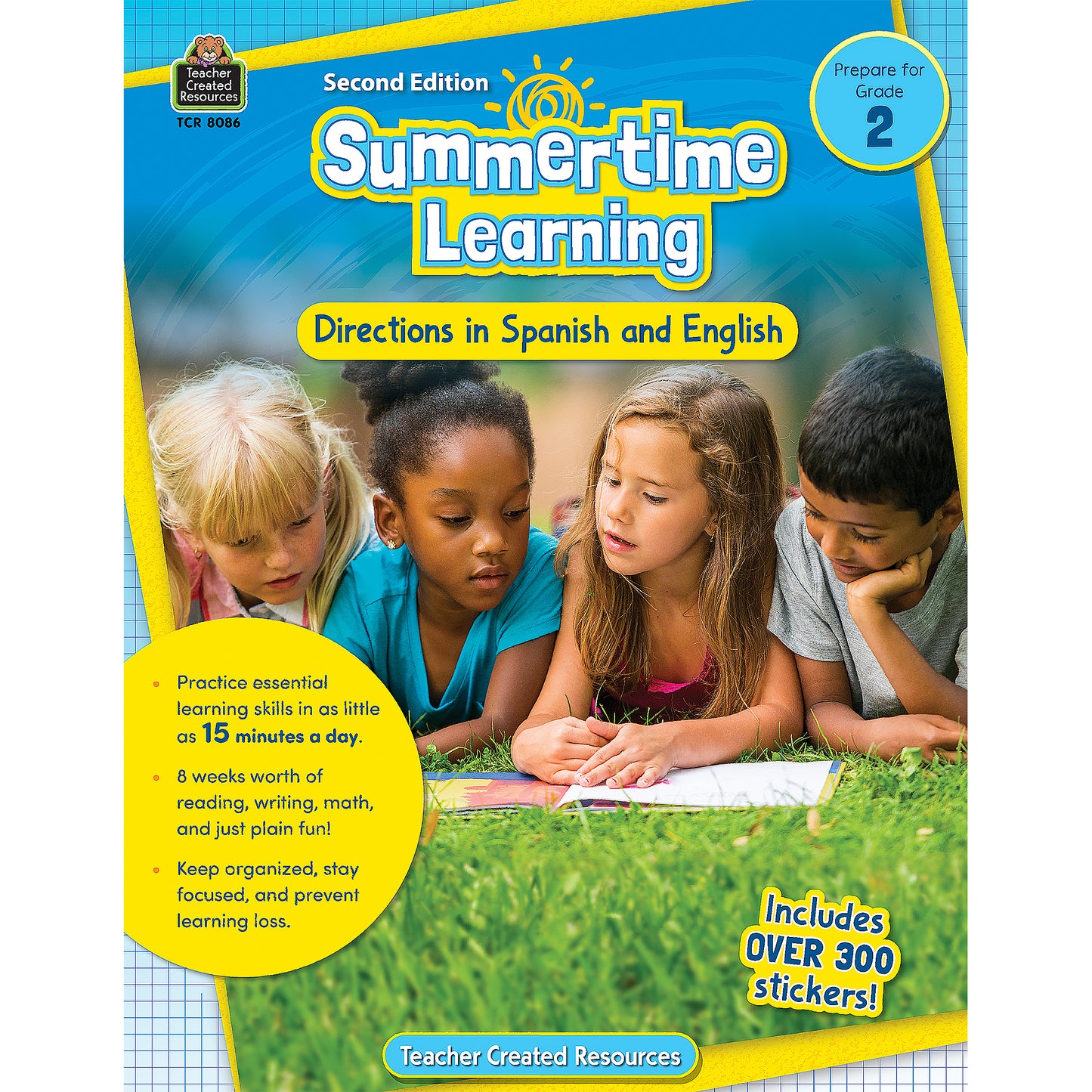 Summertime Learning: English and Spanish Directions, Grade 2 Second Edition (Prep)