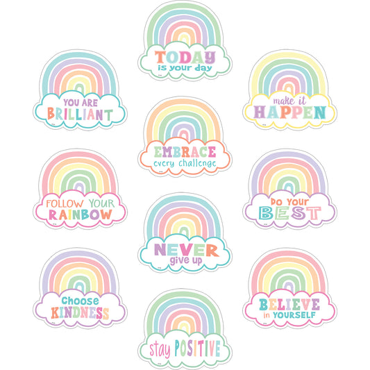 Pastel Pop Positive Sayings Accents, 30 Per Pack, 3 Packs