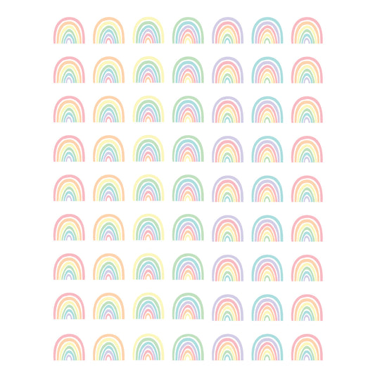 Pastel Pop Rainbows Mini Stickers, 378 Per Pack, 12 Packs