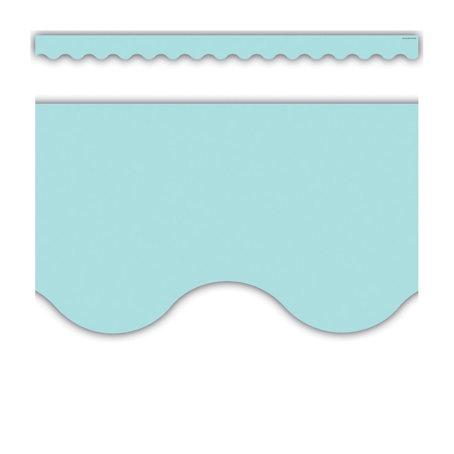 Pastel Blue Scalloped Border Trim, 35 Feet