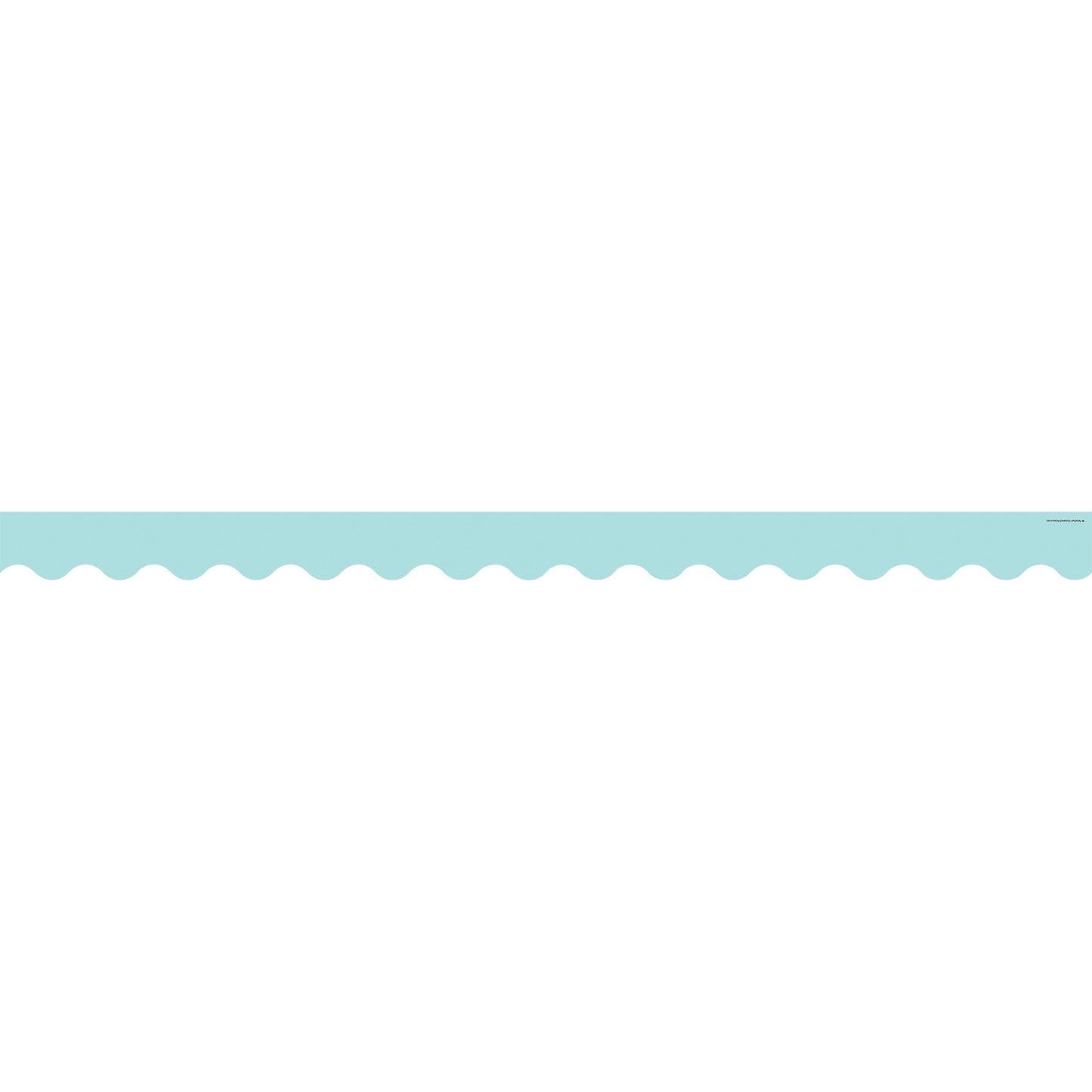 Pastel Blue Scalloped Border Trim, 35 Feet