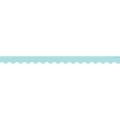 Pastel Blue Scalloped Border Trim, 35 Feet