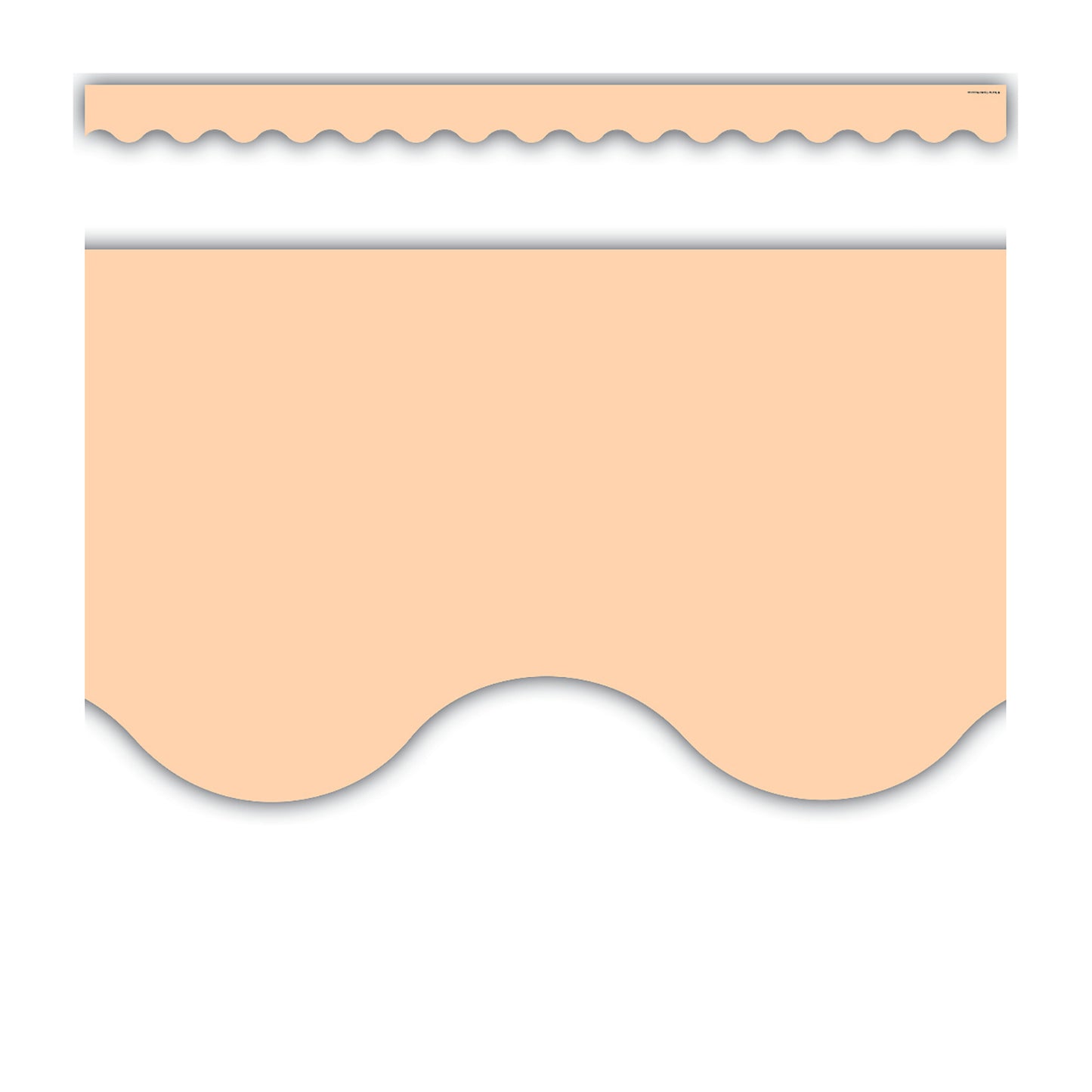 Peach Scalloped Border Trim, 35 Feet