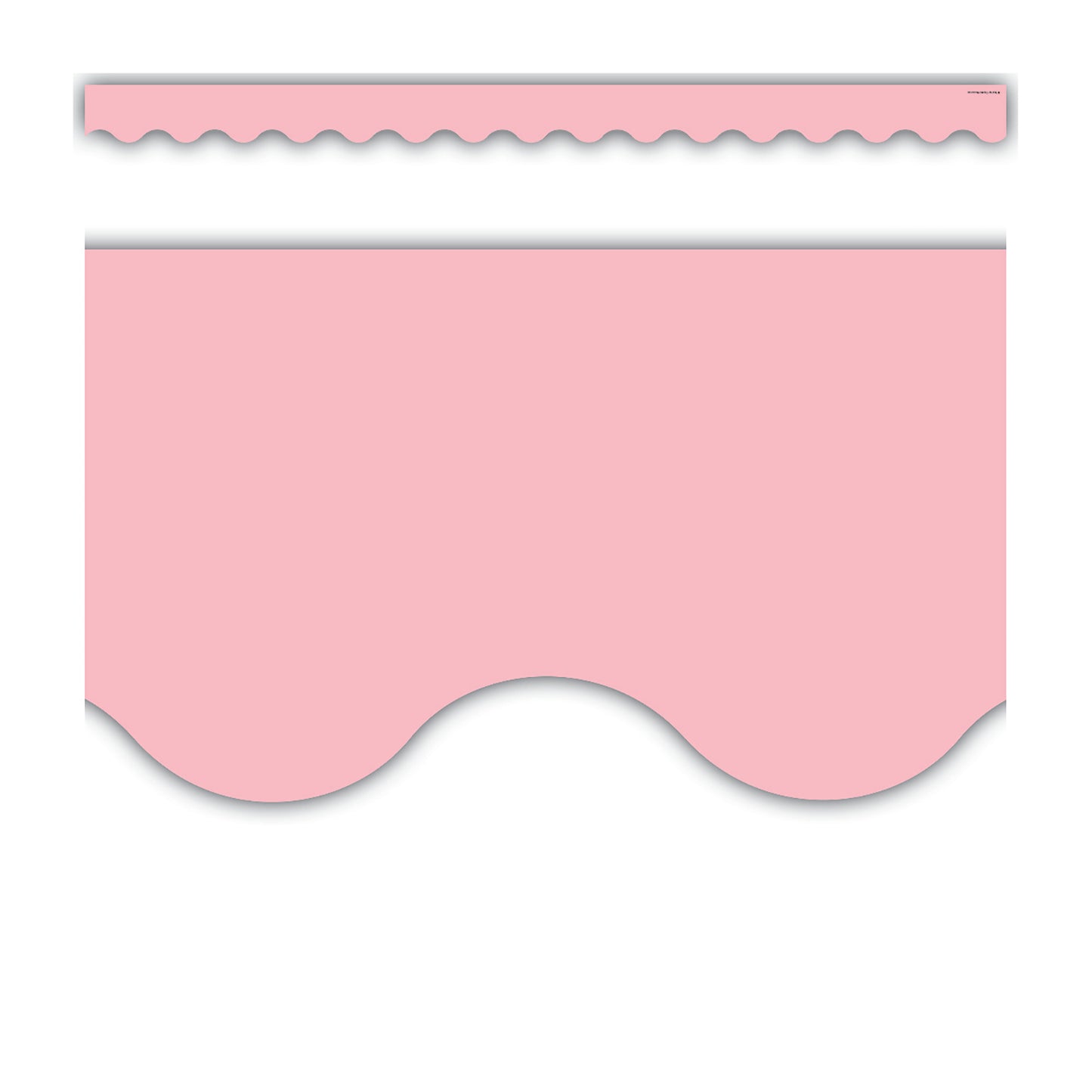 Pastel Pink Scalloped Border Trim, 35 Feet