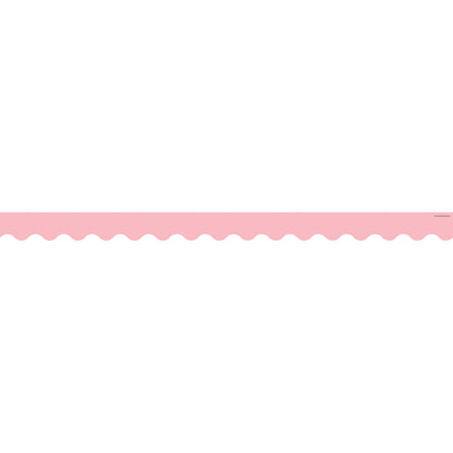 Pastel Pink Scalloped Border Trim, 35 Feet