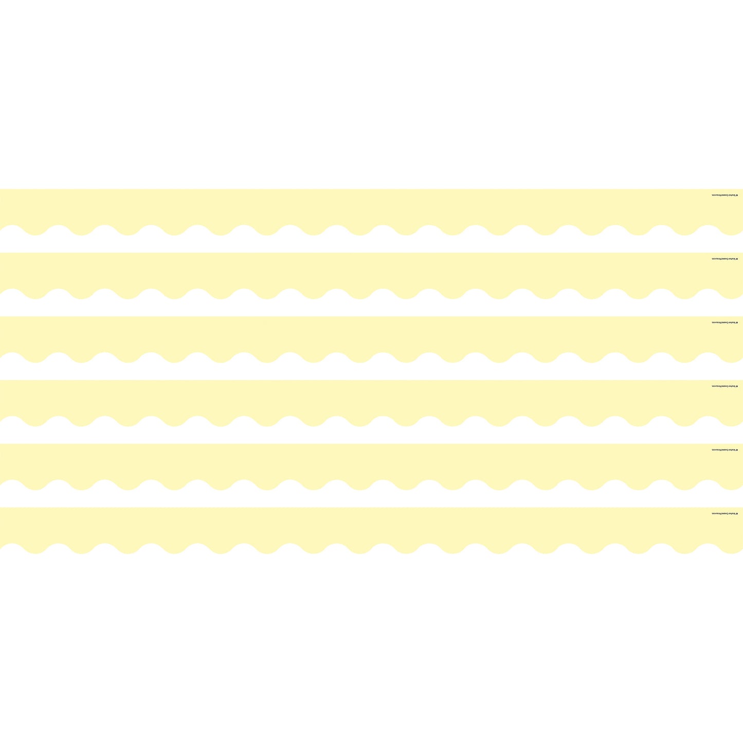 Pastel Yellow Scalloped Border Trim, 35 Feet Per Pack, 6 Packs