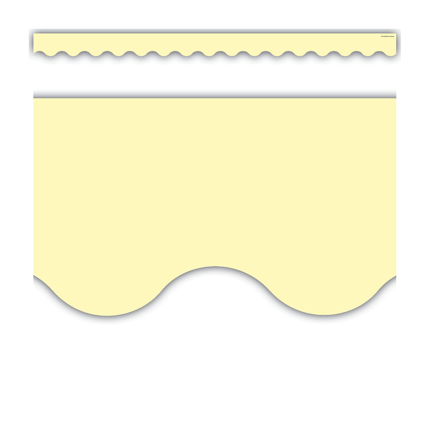 Pastel Yellow Scalloped Border Trim, 35 Feet Per Pack, 6 Packs