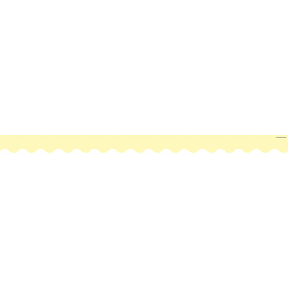Pastel Yellow Scalloped Border Trim, 35 Feet