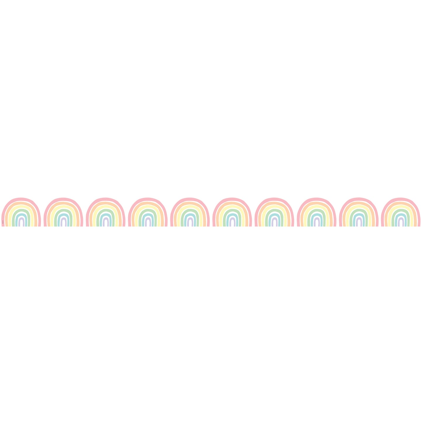 Pastel Pop Rainbows Die-Cut Border Trim, 35 Feet