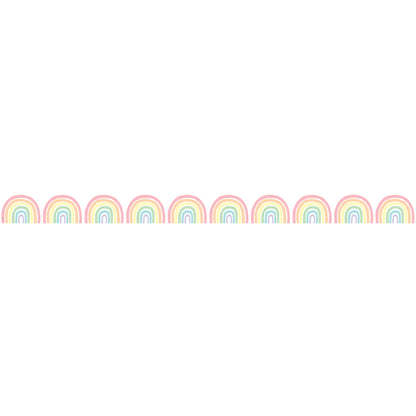 Pastel Pop Rainbows Die-Cut Border Trim, 35 Feet