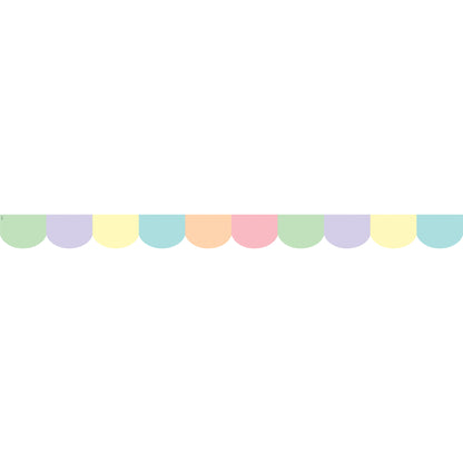 Pastel Pop Scalloped Border Trim, 35 Feet