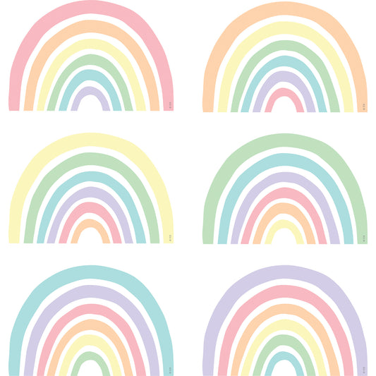 Pastel Pop Rainbows Accents, Pack of 30