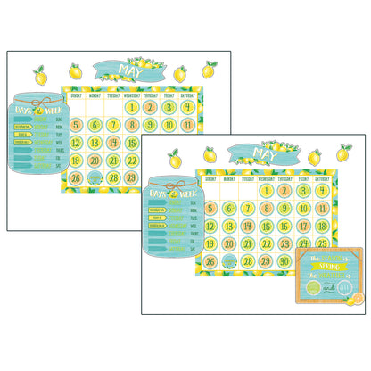 Lemon Zest Calendar Bulletin Board Set, 2 Sets