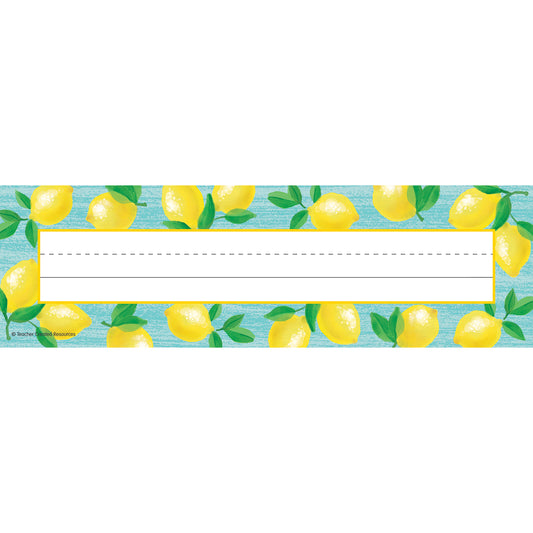 Lemon Zest Flat Name Plates, 11.5" x 3.5", Pack of 36