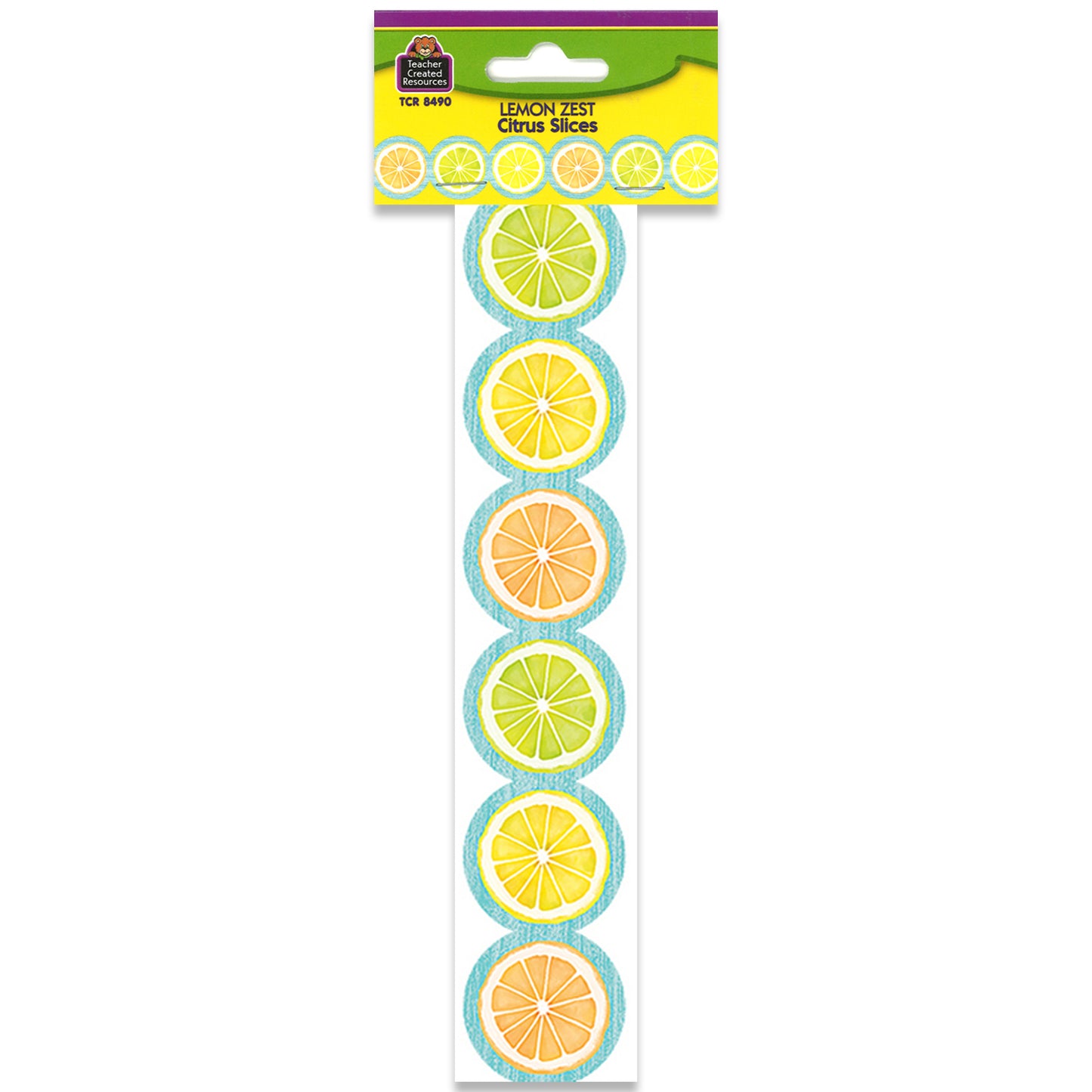 Lemon Zest Citrus Slices Die-Cut Border Trim, 35 Feet