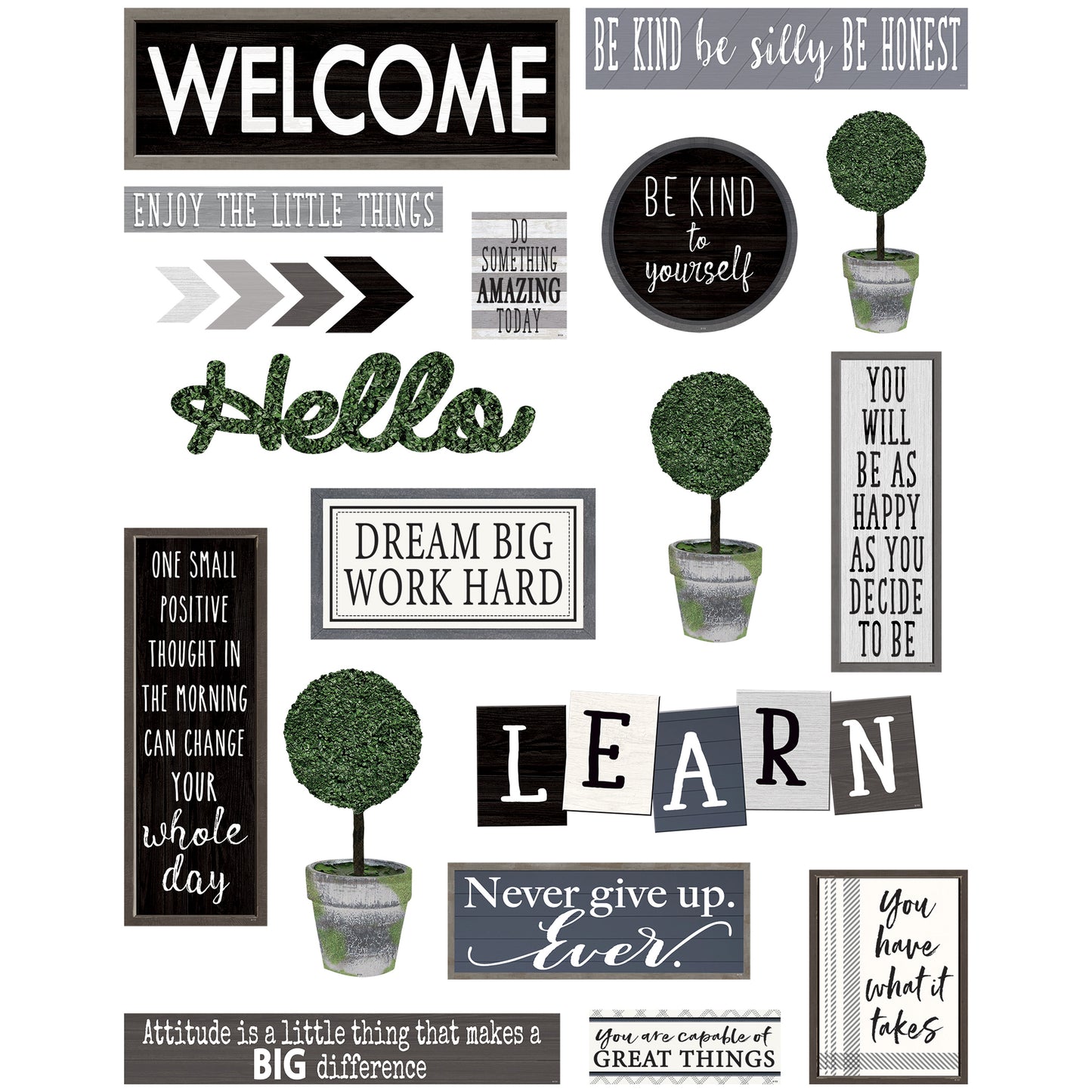 Modern Farmhouse Wall Décor Bulletin Board Set