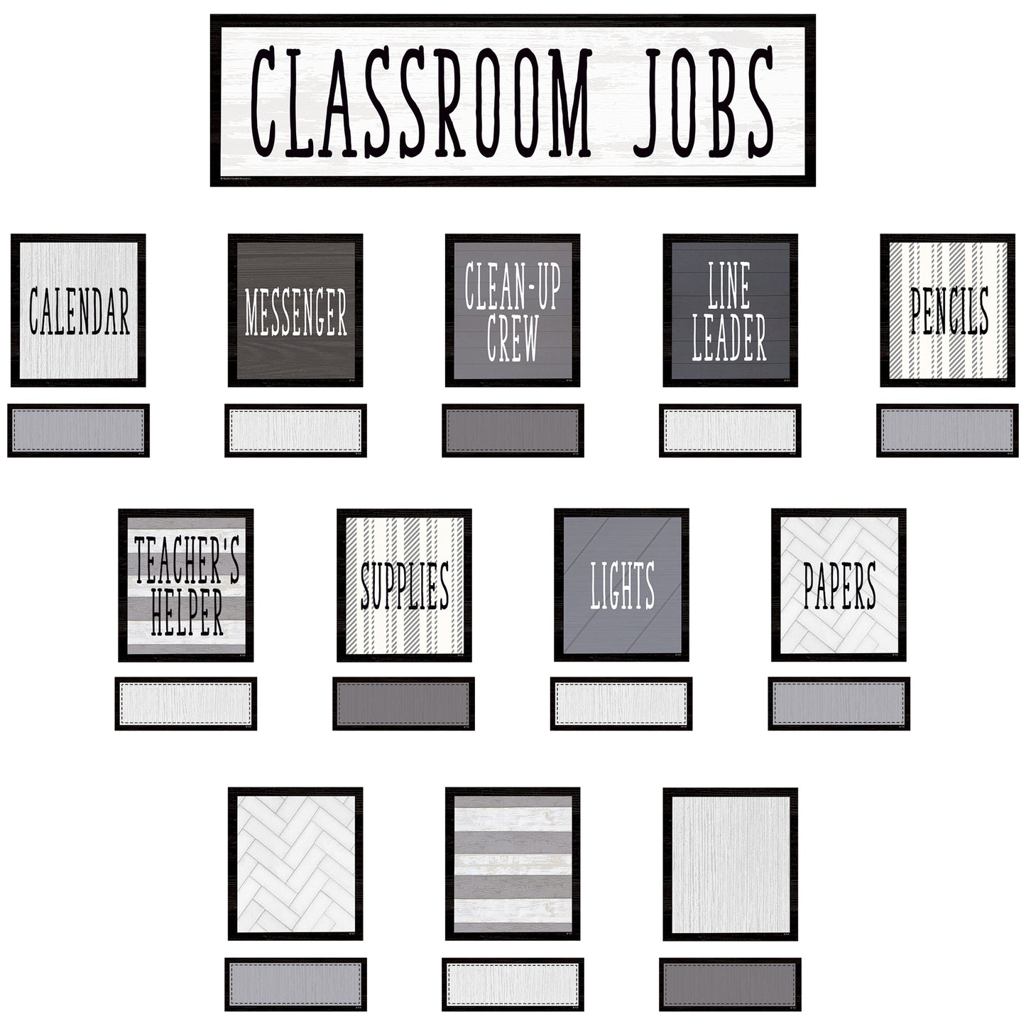 Modern Farmhouse Classroom Jobs Mini Bulletin Board