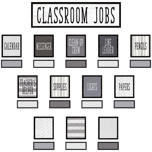 Modern Farmhouse Classroom Jobs Mini Bulletin Board