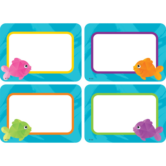 Colorful Fish Name Tags/Labels - Multi-Pack, 36 Per Pack, 6 Packs