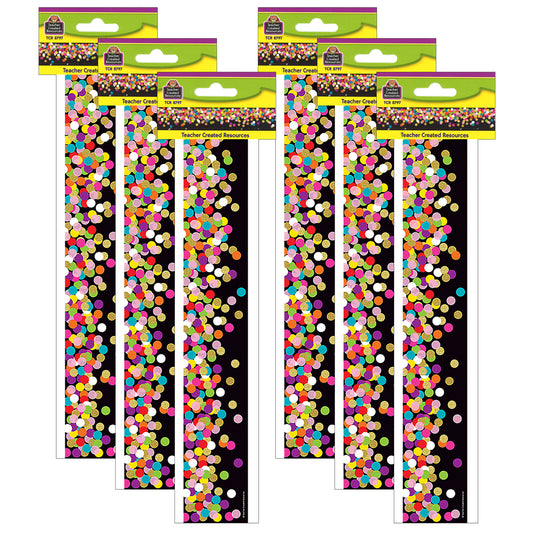 (6 PK) CONFETTI ON BLACK STRAIGHT