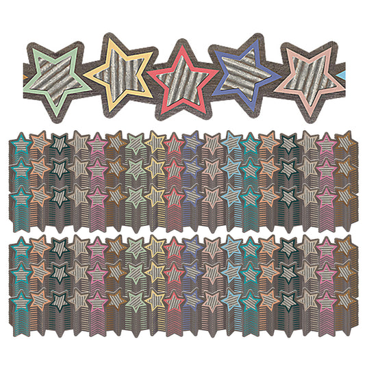 Home Sweet Classroom Stars Die-Cut Border Trim, 6 Packs