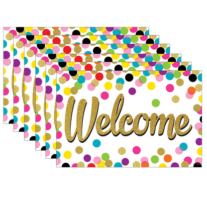 (6 PK) CONFETTI WELCOME POSTCARDS