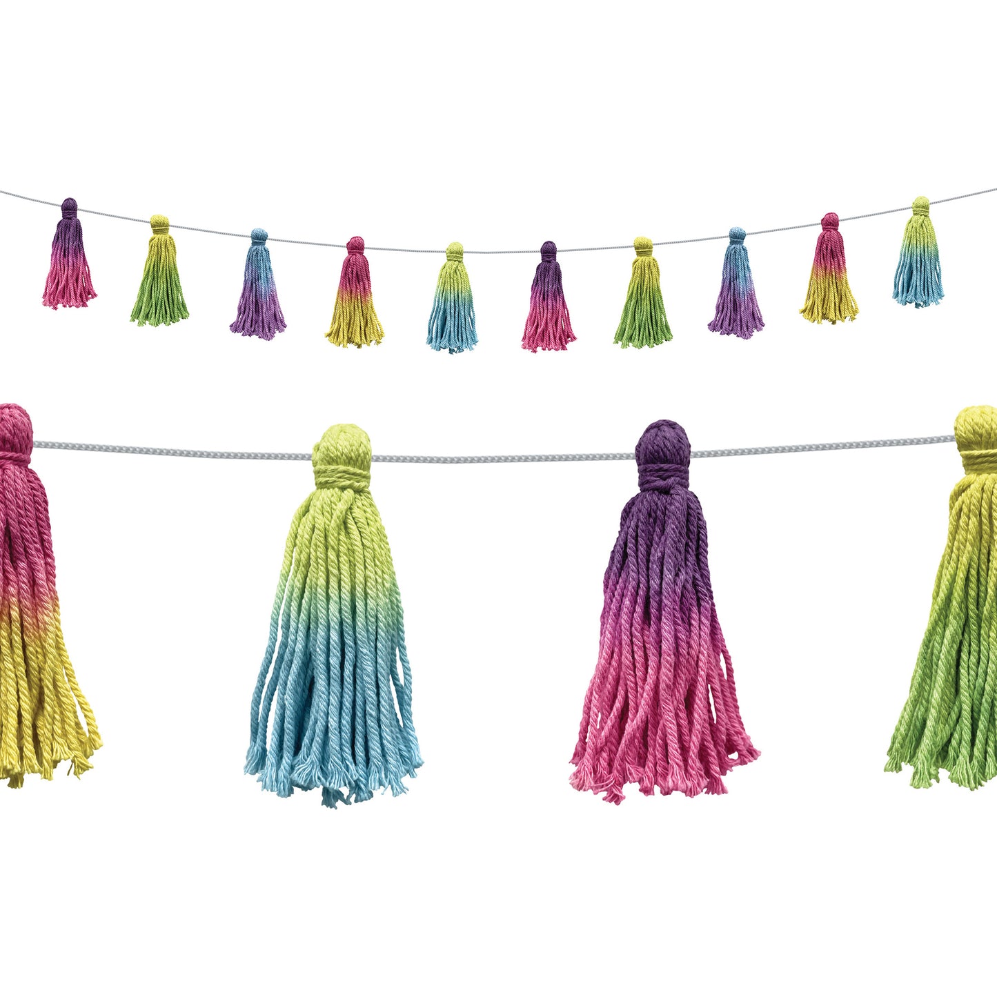 Tie-Dye Tassels Garland