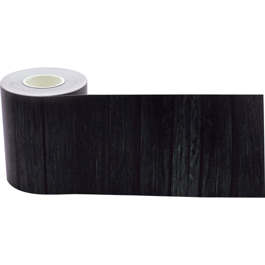 Black Wood Straight Rolled Border Trim, 50 Feet