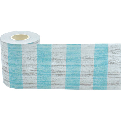 Vintage Blue Stripes Straight Rolled Border Trim, 50 Feet