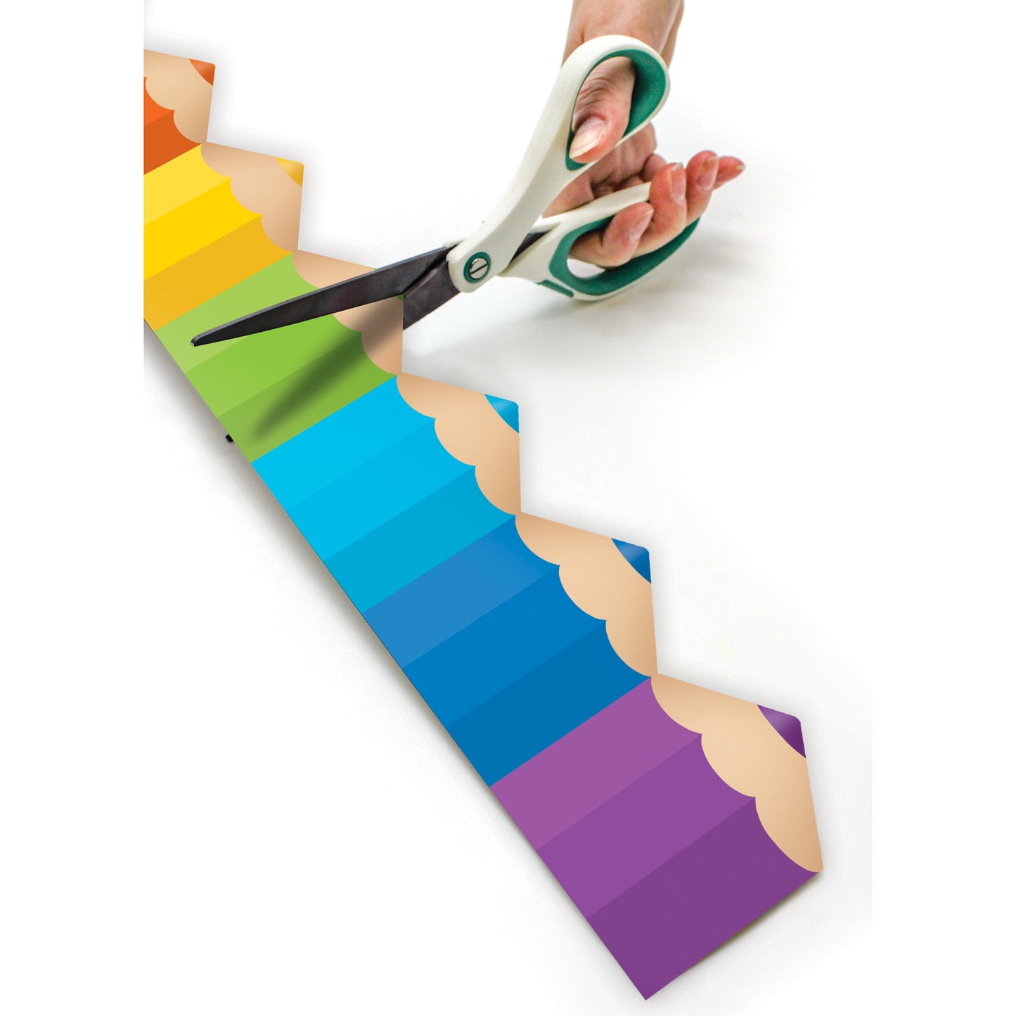 Colored Pencils Die-Cut Rolled Border Trim, 50 Feet