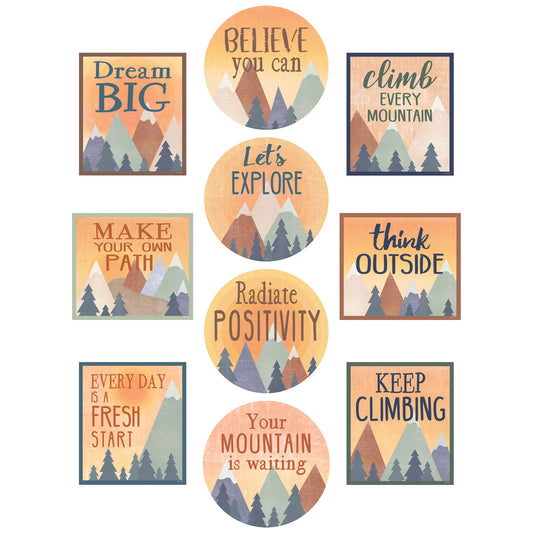 Moving Mountains Positive Sayings Accents, 30 Per Pack, 3 Packs