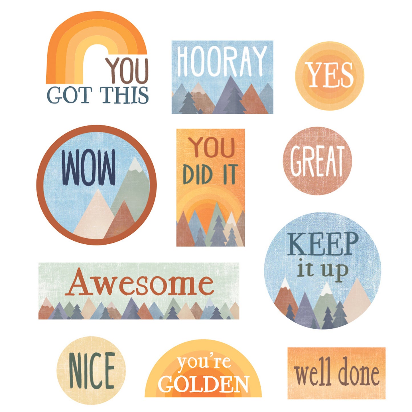 Moving Mountains Stickers, 120 Per Pack, 12 Packs
