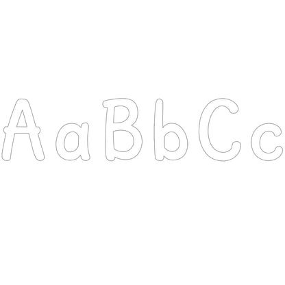 White 4" Modern Classic Letters Combo Pack, 257 Per Pack, 2 Packs