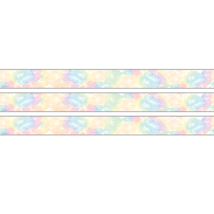 Pastel Pop Tie-Dye Straight Rolled Border Trim, 50 Feet, 3 Rolls