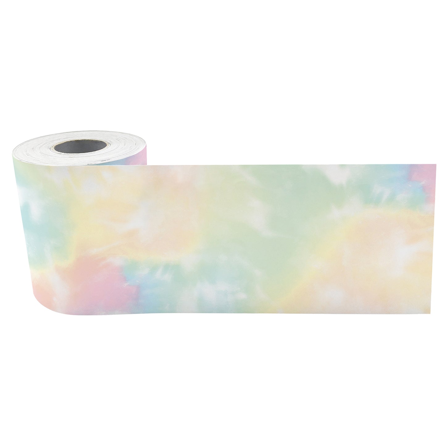 Pastel Pop Tie-Dye Straight Rolled Border Trim, 50 Feet, 3 Rolls