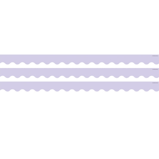 Lavender Scalloped Rolled Border Trim, 50 Feet, 3 Rolls