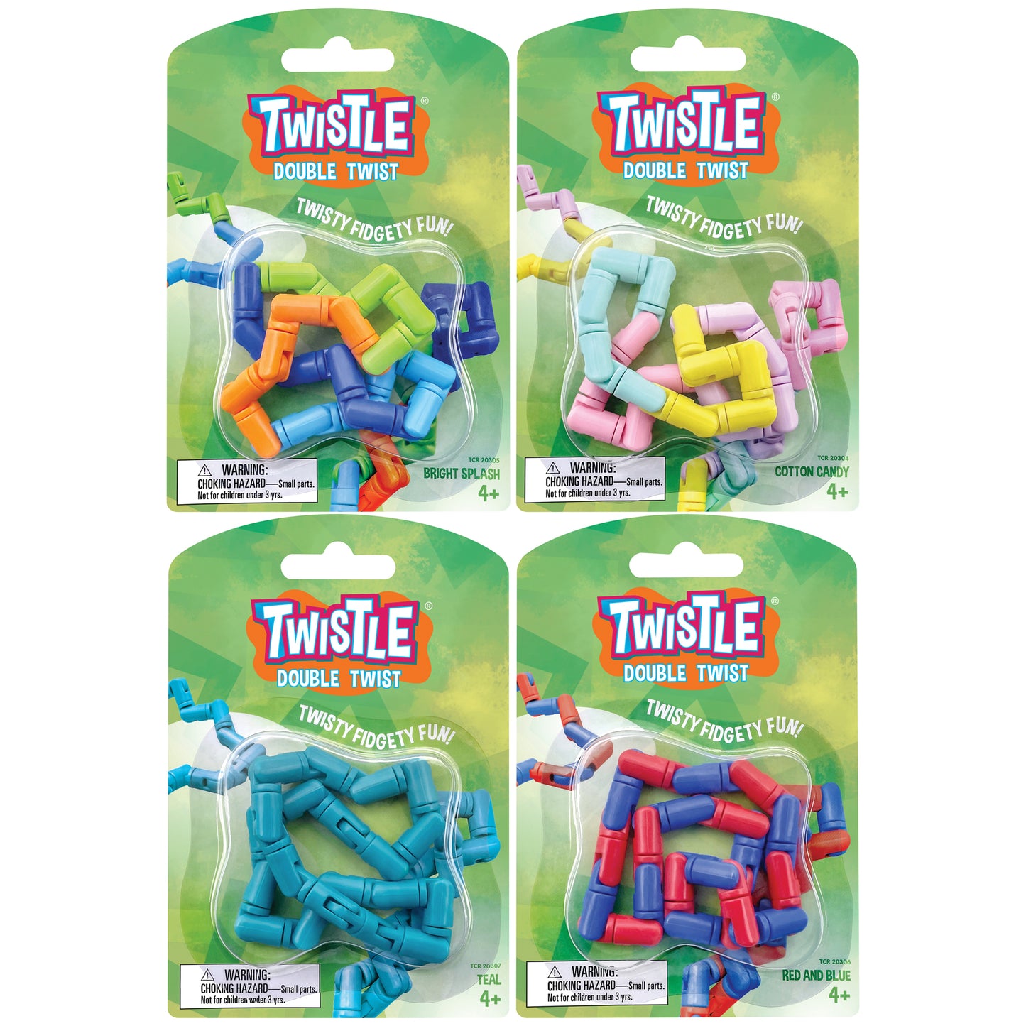 Twistle Double Twist, Assorted, Set of 4