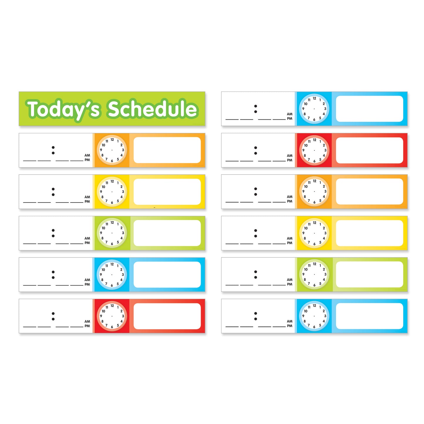 Add-Ons Schedule Cards, Pocket Chart, 24 cards