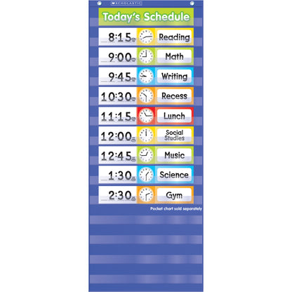 Add-Ons Schedule Cards, Pocket Chart, 24 cards